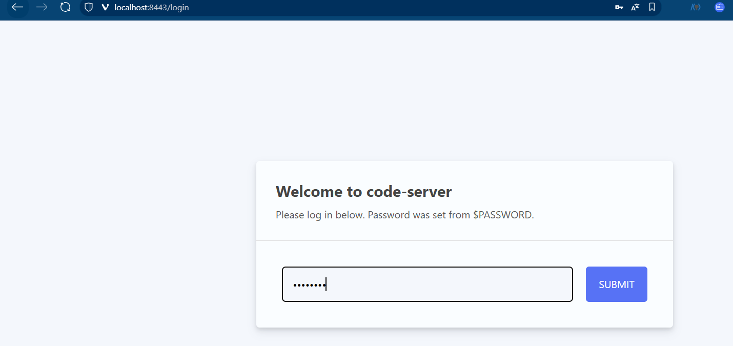Codeserver 로그인