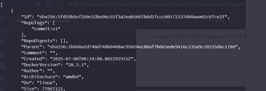 Inspect of commit:v1